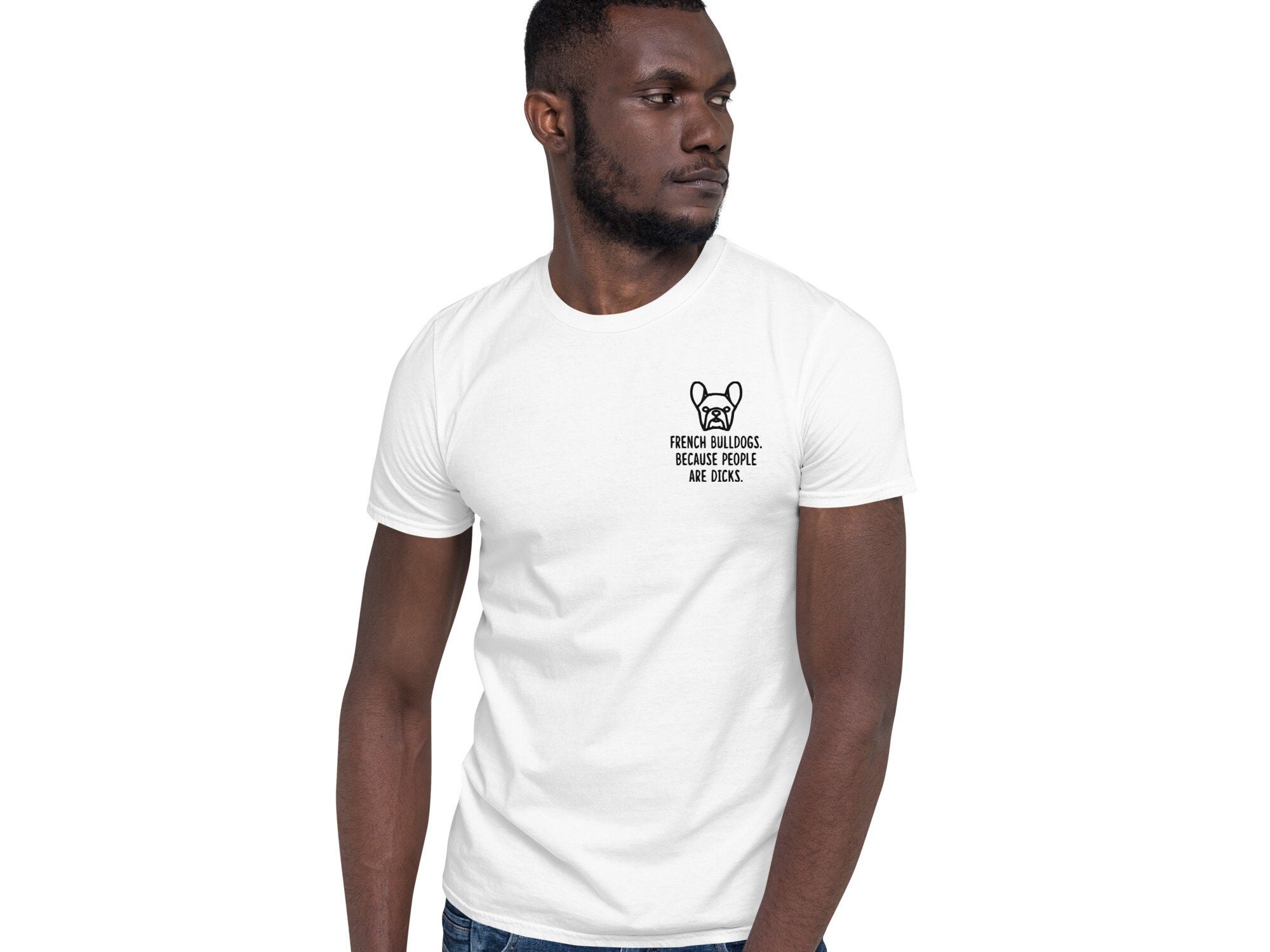 French Bulldog Tshirt, Embroidered Funny Frenchie Shirt, French Bulldog