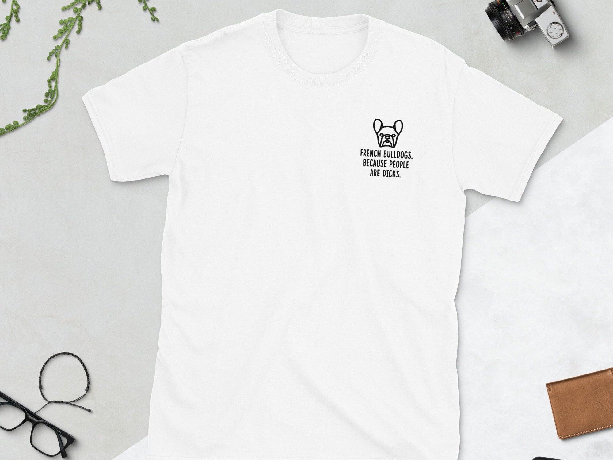 French Bulldog Tshirt, Embroidered Funny Frenchie Shirt, French Bulldog