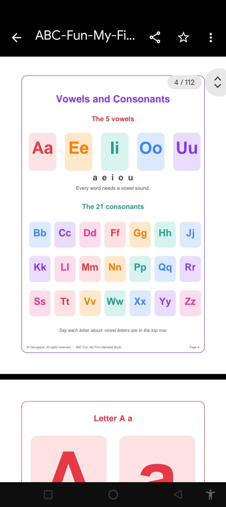 My First Learning Abc MY First ABC Alphabet Book - Etsy