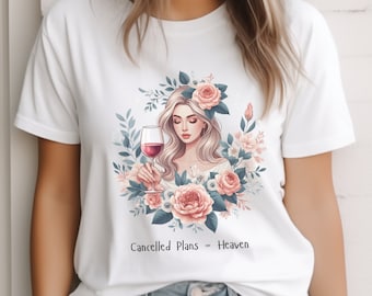 Cancelled Plans Equals Heaven T Shirt, Introvert Funny Saying Shirt, Anti Social Gift for a Friend
