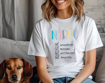 Nurse Checklist T Shirt, Nurse Gift, Nurse Shirt,  Funny Medical Shirt, Nurse Appreciation, Registered Nurse