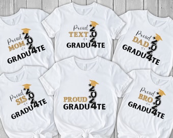 Custom Senior Shirt, Personalized Graduation Shirts, Custom Graduation Shirt, Class of 2024 Family Graduation Shirt, Proud Family Shirt