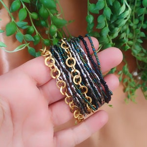 Beaded Stacking Bracelets, Design Beaded Bracelets, Boho Jewelry, Adjustable Bracelet,  Christmas gift, Handmade Gift Bracelets, Gift İdea