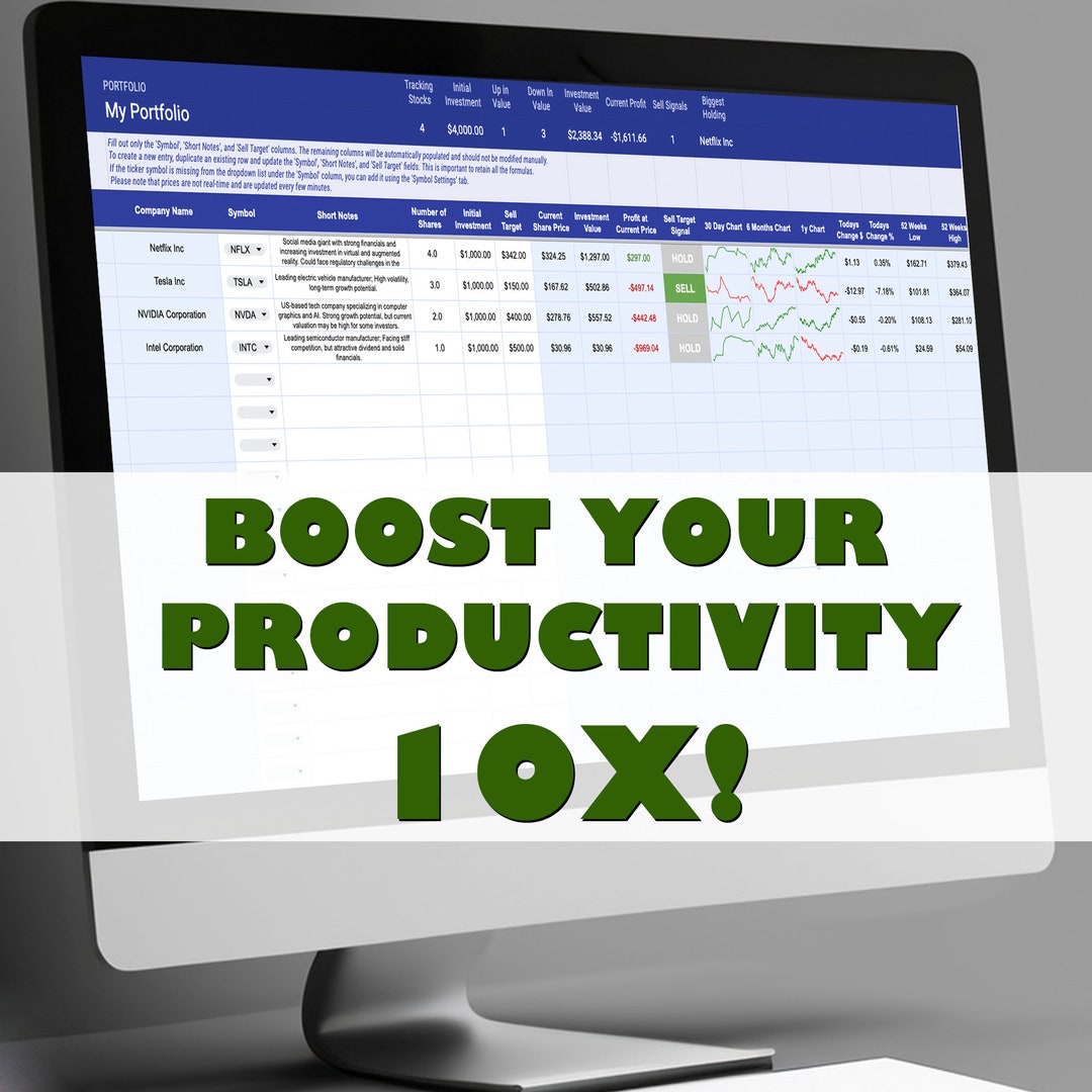 Google Sheets Stocks Watchlist & Portfolio Manager - Simplify Your