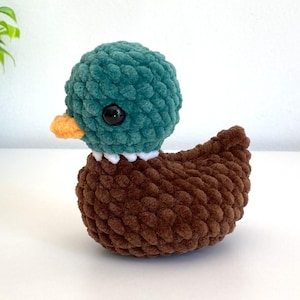 No Sew Mallard Rubber Duck Crochet Pattern Plush Amigurumi PDF Toy Duck - PDF Crochet Pattern
