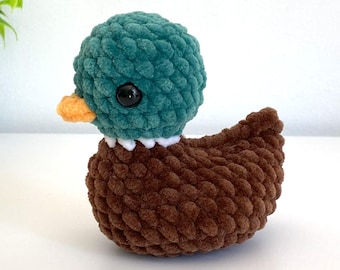 No Sew Mallard Rubber Duck Crochet Pattern Plush Amigurumi PDF Toy Duck - PDF Crochet Pattern