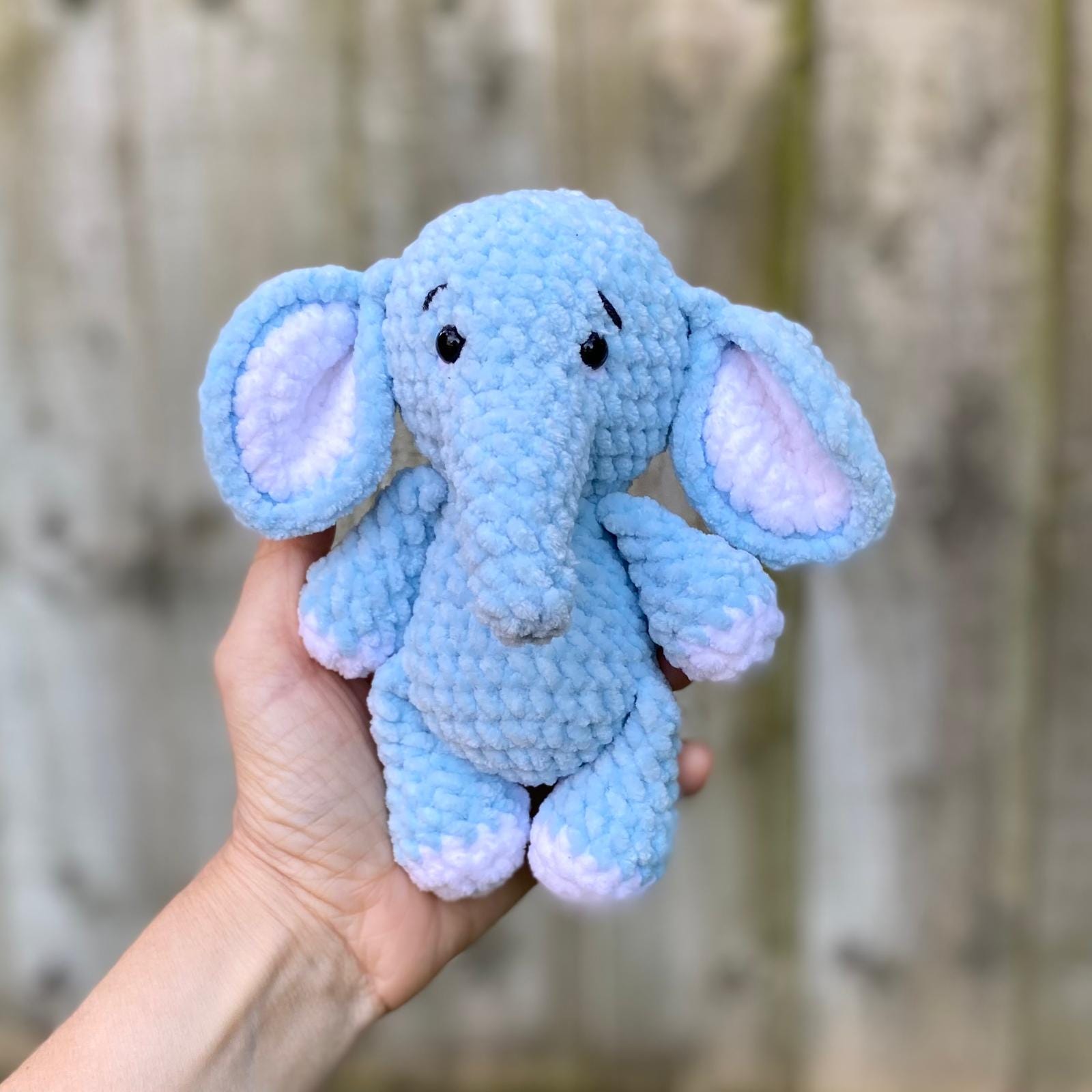 No Sew PATTERN Plush Elephant Crochet Amigurumi Tutorial Elephant ...
