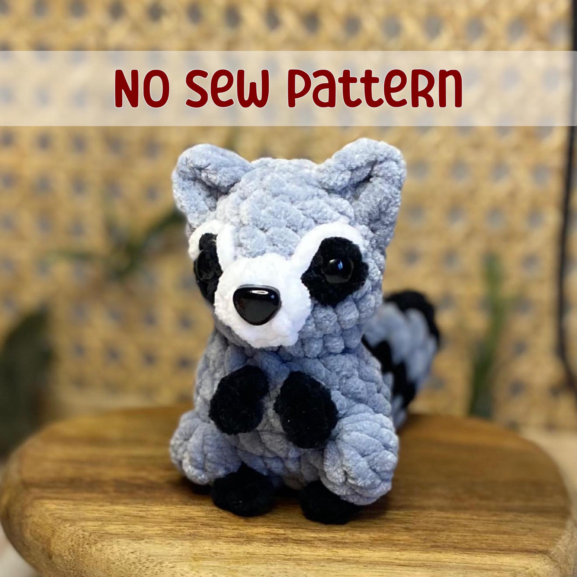 No Sew PATTERN Raccoon Crochet Backpack Buddy Amigurumi Tutorial Raccoon Pattern Keychain - PDF Crochet Pattern