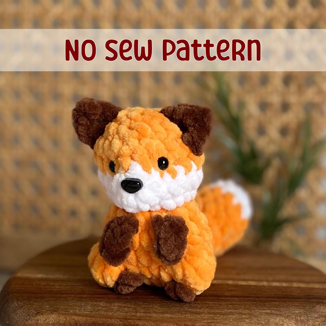 No Sew PATTERN Fox Crochet Backpack Buddy Amigurumi Tutorial Fox Pattern Keychain - PDF Crochet Pattern