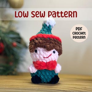 Low Sew PATTERN Elf Crochet Pattern Keychain Crochet Amigurumi Christmas Gift  Easy Crochet Pattern - PDF pattern