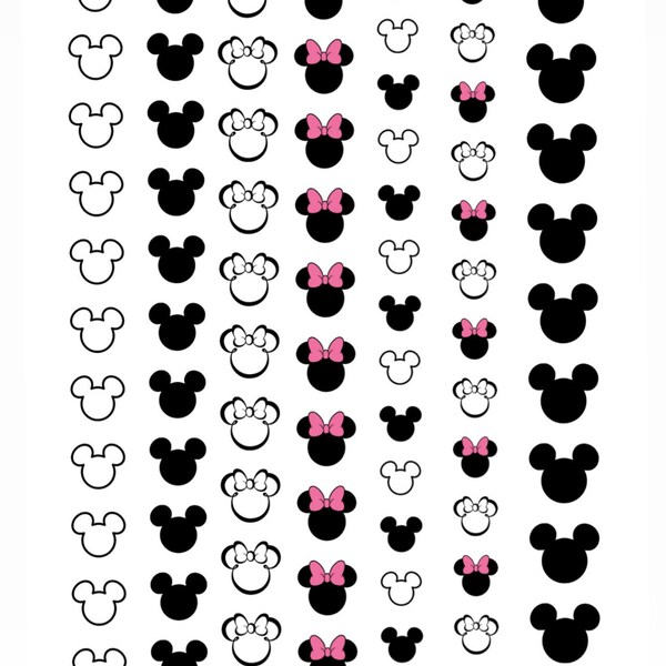 Mickey mouse and Minnie Mouse Decal | Nail Art | Nail Decals | Waterslide Nail Decals | Water Decals | Nail Tranfers | Disney Decal