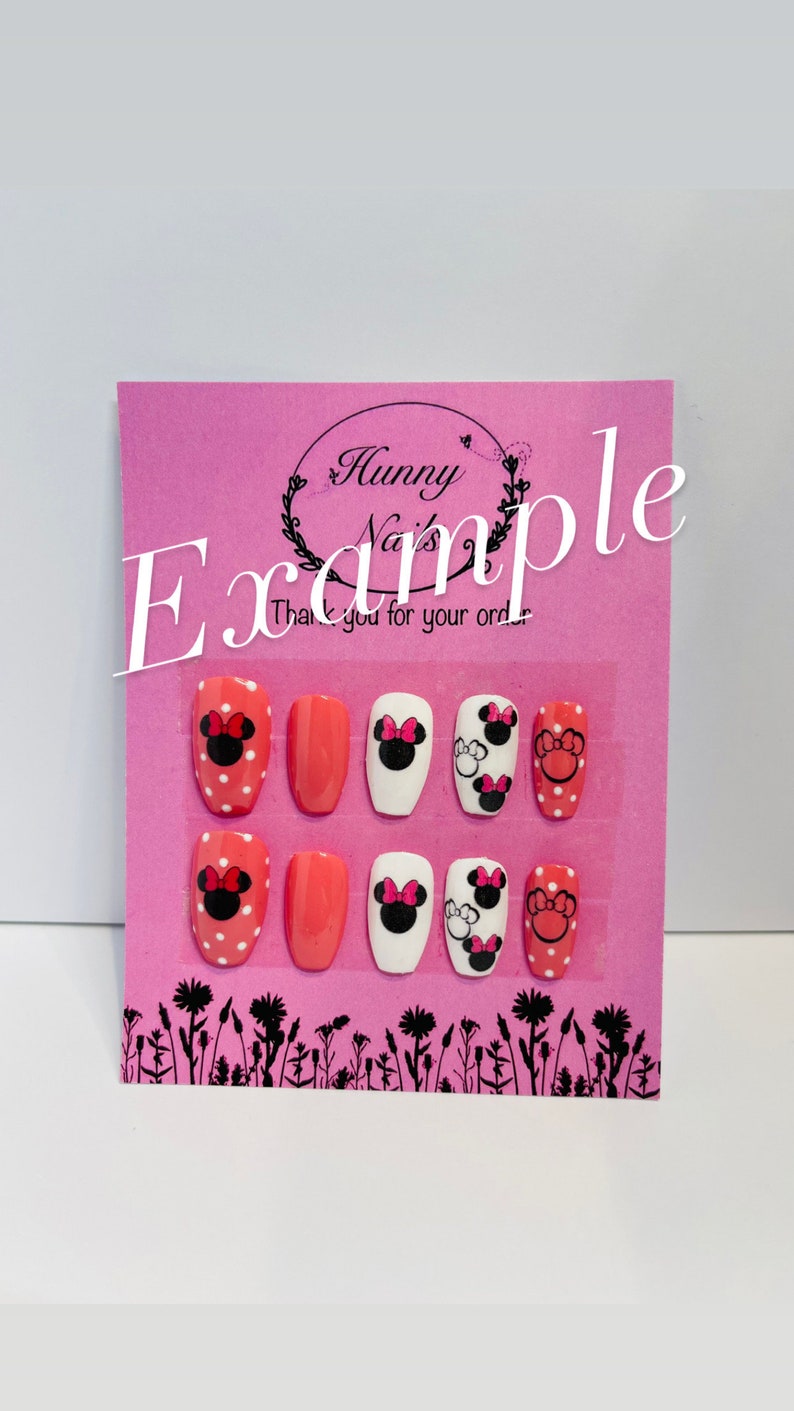 Mickey Mouse and Minnie Mouse Decal Nail Art Nail Decals Waterslide