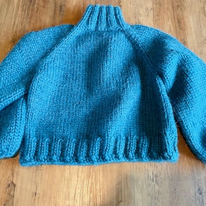 Knitting Pattern – Chunky Hand-Knitted Sweater with Drops Snow Yarn  #BeginnerKnittingPattern #PDFKnittingPattern #WoolAndWonder
