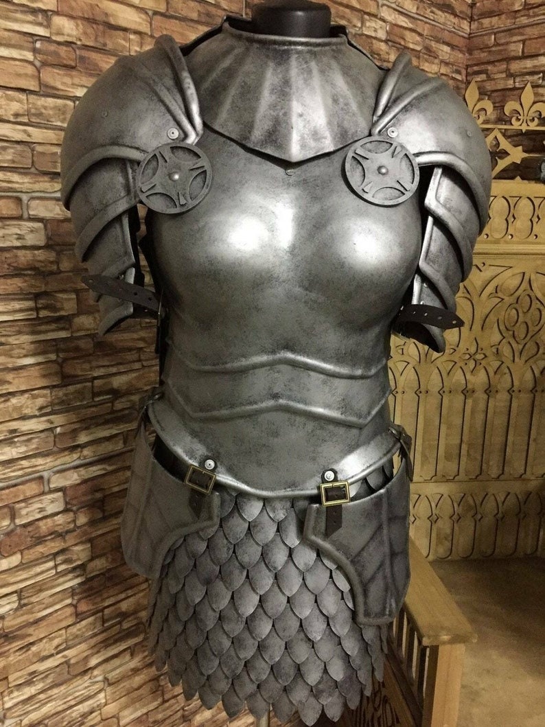 Metal Female Viking Costume with Hat – Heavy Metal Armor
