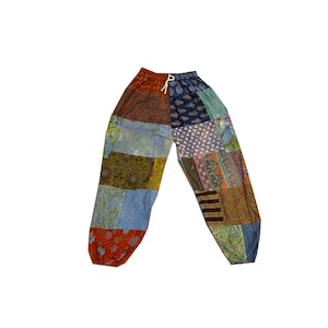 Bohemian Cotton Patchwork Harem Pant, Boho Hippie Assorted Patchwork Trouser Pant, Men And Women&#39;s Harem Trouser, Handmade Yoga Pant.