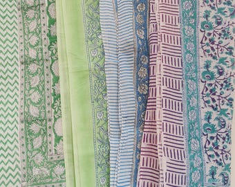Pareo de algodón estampado a mano, estilo bohemio para playa