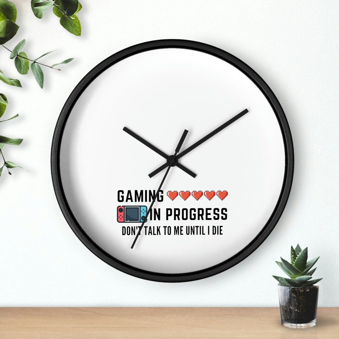 Gaming in Progress Wall Clock Game Room Fandom Gift Etsy