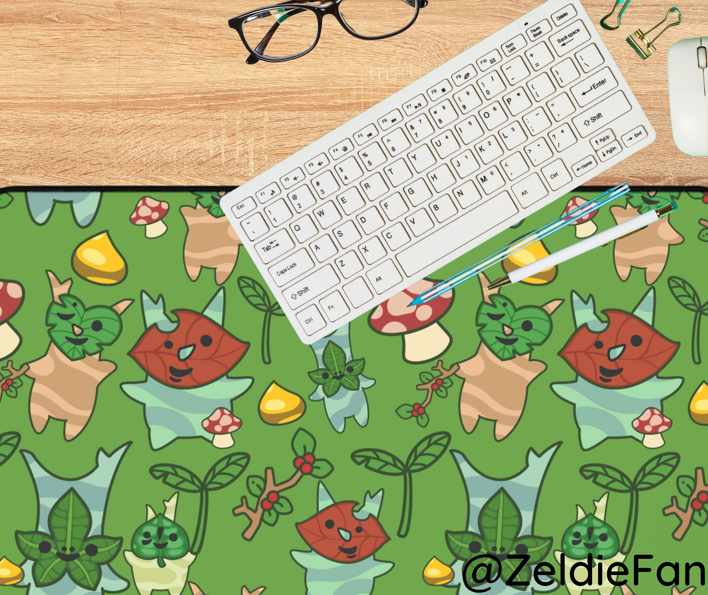 Korok Desk Mat Kawaii Cute Desk Mat Cozy Gamer Aesthetic Gamer Etsy