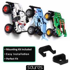 MONSTER JAM: universele muurbevestiging voor LEGO • Muurhaak • Display-oplossing