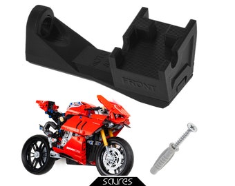 DUCATI PANIGALE V4 R 42107 - Wall mount for LEGO set motorcycle • Two-position mounting adapter - easy assembly