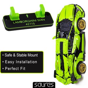 Lamborghini Sian - 42115 - Wandmontage voor LEGO • Muurhaak • Muurhanger • Display-oplossing