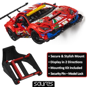 Ferrari 488 GTE - 42125 •  Wall Mount for LEGO Technic • Lego Display • Car Holder