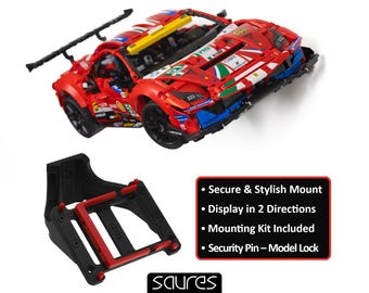 Ferrari 488 GTE - 42125 • Support mural pour LEGO Technic • Présentoir Lego • Support pour voiture