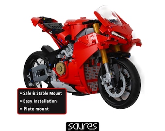 Ducati Panigale V4 S - 42202 - Wall mount for LEGO set motorcycle • Two-position mounting adapter - easy assembly