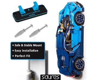 BUGATTI CHIRON 42083 - Wandmontage voor LEGO • Muurhaak • Muurhanger • Display-oplossing