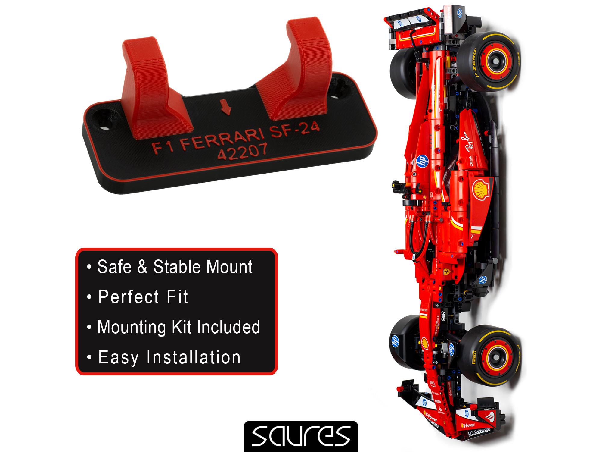 F1 Ferrari SF-24 - 42207 • Muurbevestiging voor LEGO Technic Formula 1 • Lego display • Autohouder