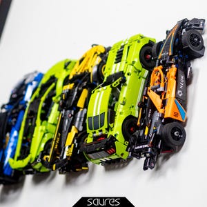 Wall Mount for LEGO Technic cars with 43.2 wheels - 42123 / 42151 / 42162 / 42138 / 42161 / 42153 / and more