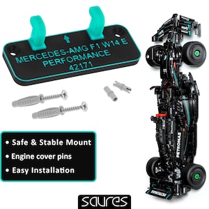 Mercedes Mercedes F1 W14 E 42171 - Wandhalterung für LEGO Technik • Display-Halter, Vorderseite nach oben