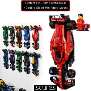 1x Wall Mount for LEGO SPEED CHAMPIONS F1 - 8 stud • Wall Hanging • Display Solution