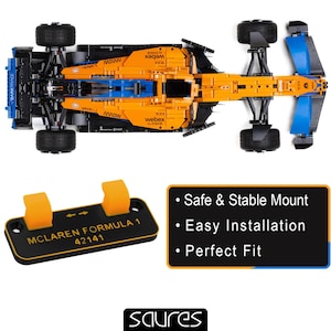 McLaren Formula 42141 • Wall mount for LEGO set • Version 3 - Version 3 - sideways (left or right)  • Easy assembly