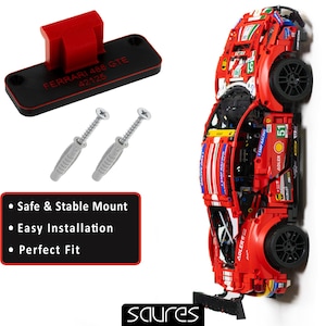 FERRARI 488 GTE 42125 - Wall mount for LEGO • Wall Hook • Wall Hanging • Display Solution
