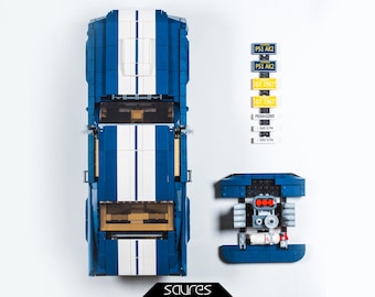 FORD MUSTANG 10265 - Wall mount for LEGO set, tuning accessories and license plates • Wall Hook • Wall Hanging • Display Solution