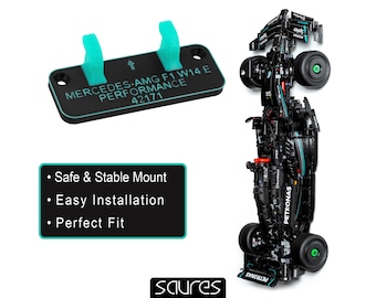 Mercedes AMG F1 W14 E 42171 - wandmontage voor LEGO Technic • Displayhouder, voorkant naar boven