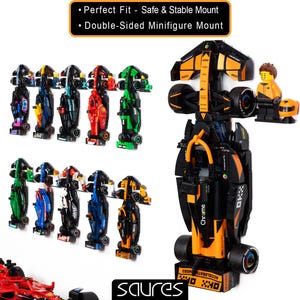 1x LEGO F1 Wall Mount Display – Speed Champions Car Holder