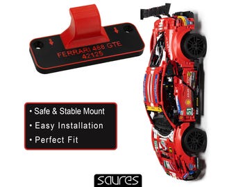 Ferrari 488 GTE - 42125 - Support mural pour LEGO • Crochet mural • Suspension murale • Solution de présentation