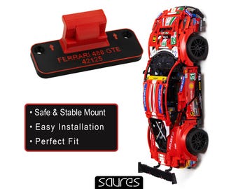 Ferrari 488 GTE 42125 - Support mural pour LEGO • Crochet mural • Suspension murale • Solution de présentation
