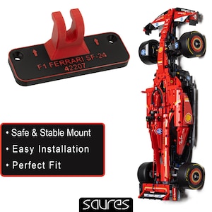 F1 Ferrari SF-24 - 42207 • Suporte de parede para LEGO Technic Fórmula 1 • Expositor Lego • Suporte para carro