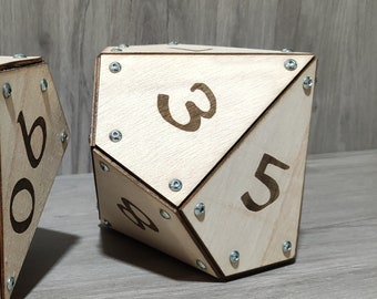 Giant D10 wooden role-playing dice - dnd - DnD gift - role-playing decoration - board games - original decoration
