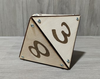 Giant D8 wooden role-playing dice - dnd - DnD gift - role-playing decoration - board games - original decoration