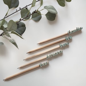 Personalized wooden pencils with name image 1