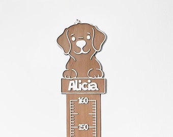 Personalized wooden height meter - Personalized height ruler - Growth chart - Children's measuring stick