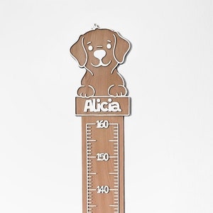 Medidor de altura de madeira personalizado - Régua de altura personalizada - Gráfico de crescimento - Vara de medição infantil