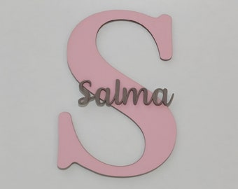 Large initials (↑50cm) with personalized name - personalized wall decoration - children's room - wall decoration - Candy bar