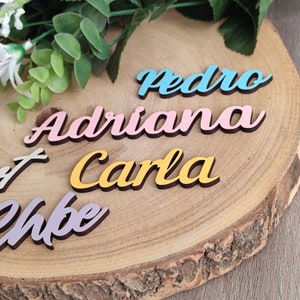 Segnaposto con Calamita, COLORI, nomi personalizzati Matrimoni - Battesimi, Comunioni - Pranzi di lavoro - Eventi - Nome personalizzato