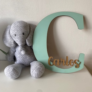Large initials (↑30cm) with personalized name - personalized wall decoration - children&#39;s room - wall decoration - Candy bar