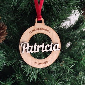 Christmas balls - personalized name and phrases in wood - Christmas decorations - Personalized name - Christmas